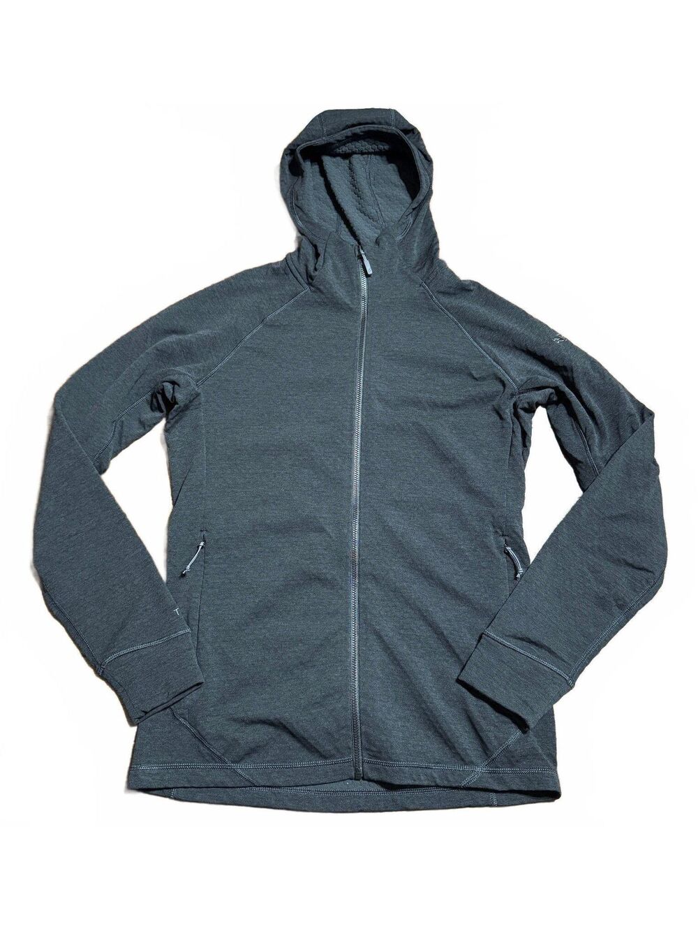 Rab Womens Nexus Hoody Grid Fleece Full Zip M US 8-10 UK 12 Black Hiking QFF-71